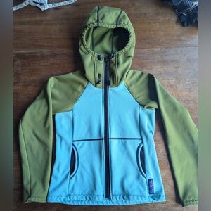 RARE Melanzana Women’s XS Hard Face Jacket Green Full Zip Hoodie